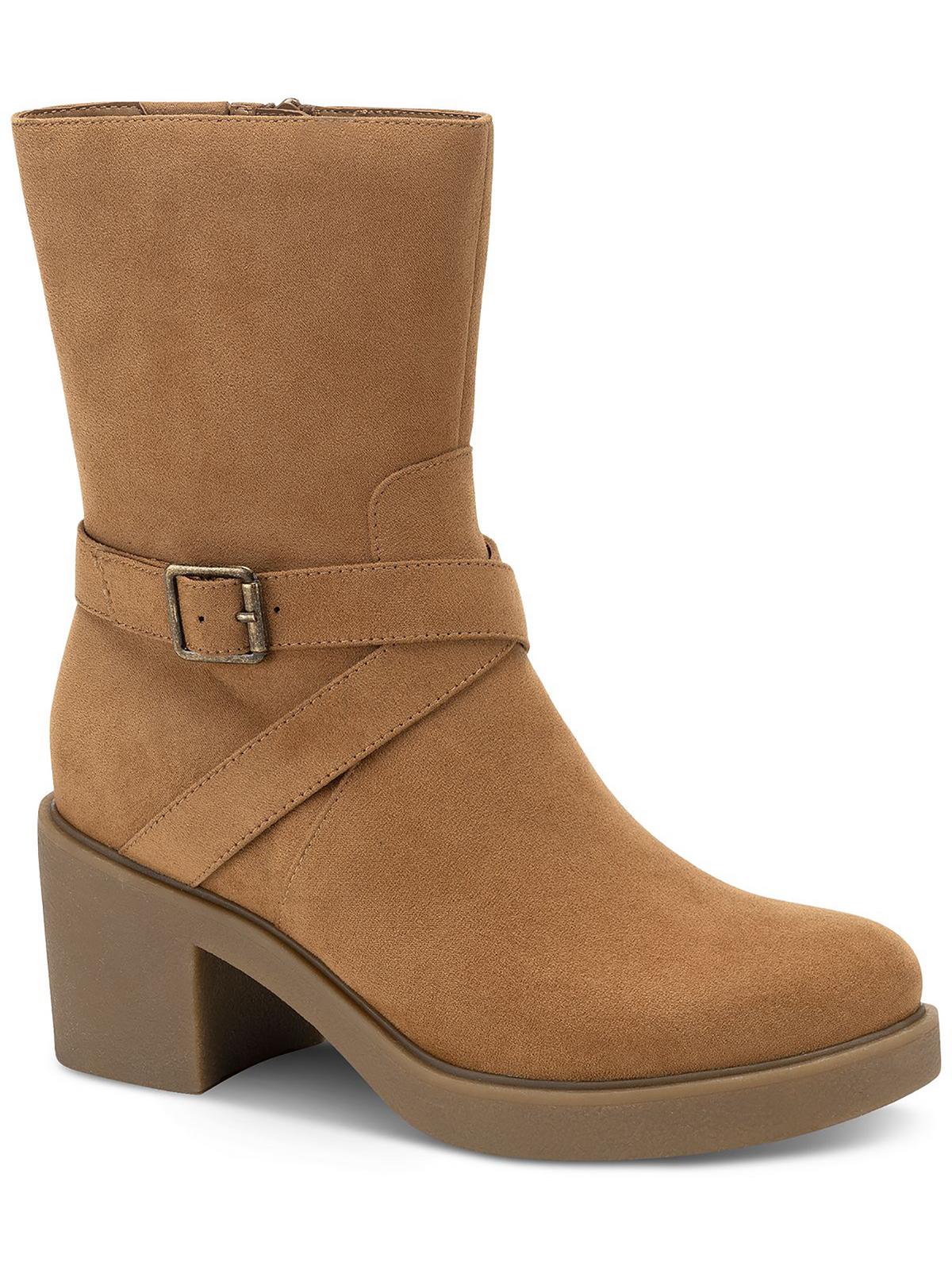 Style & Co Women's Bessiee Block-Heel Booties Color Tan Size 11M