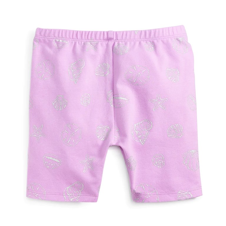 First Impressions Baby Girls Shell-Print Bike Shorts Color Violet Tulle Size 6-9 months