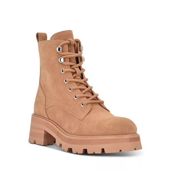 Marc Fisher LTD. Women's Lucien Lace Up Booties Color Light Natural Size 10M
