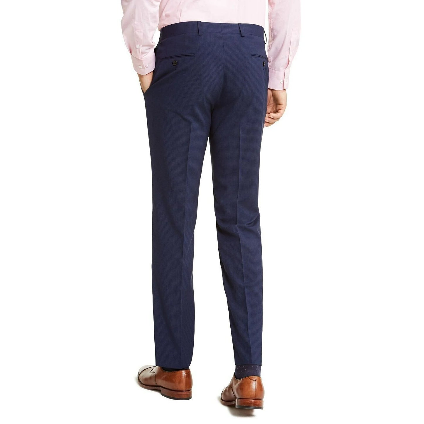 Lauren Ralph Lauren Men's Classic-Fit UltraFlex Stretch Suit Pants Color Blue Plaid W32xL30