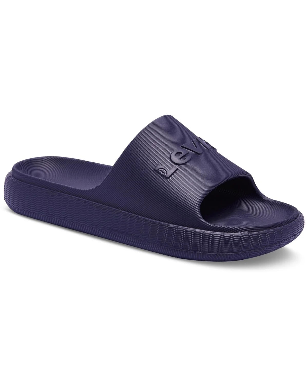 Levi's Men's Embossed June Next Slide Sandals Navy Size 11