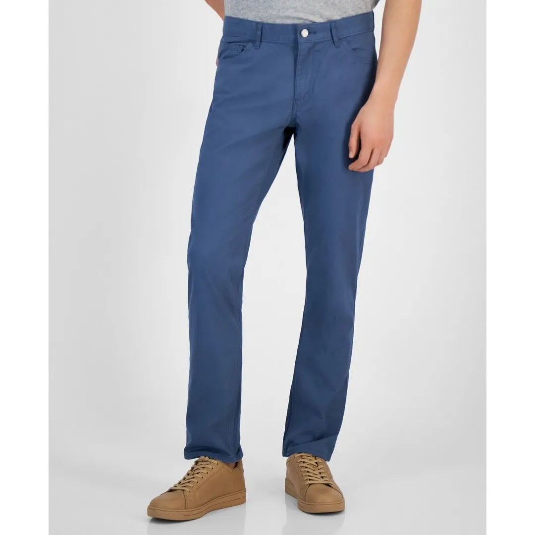 Michael Kors Men's Parker Slim-Fit Stretch Pants Dark Chambray W30xL32