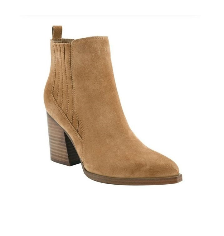 Marc Fisher Women’s Ellard Pointy Toe Bootie Color Natural Multi Suede Size 8.5M