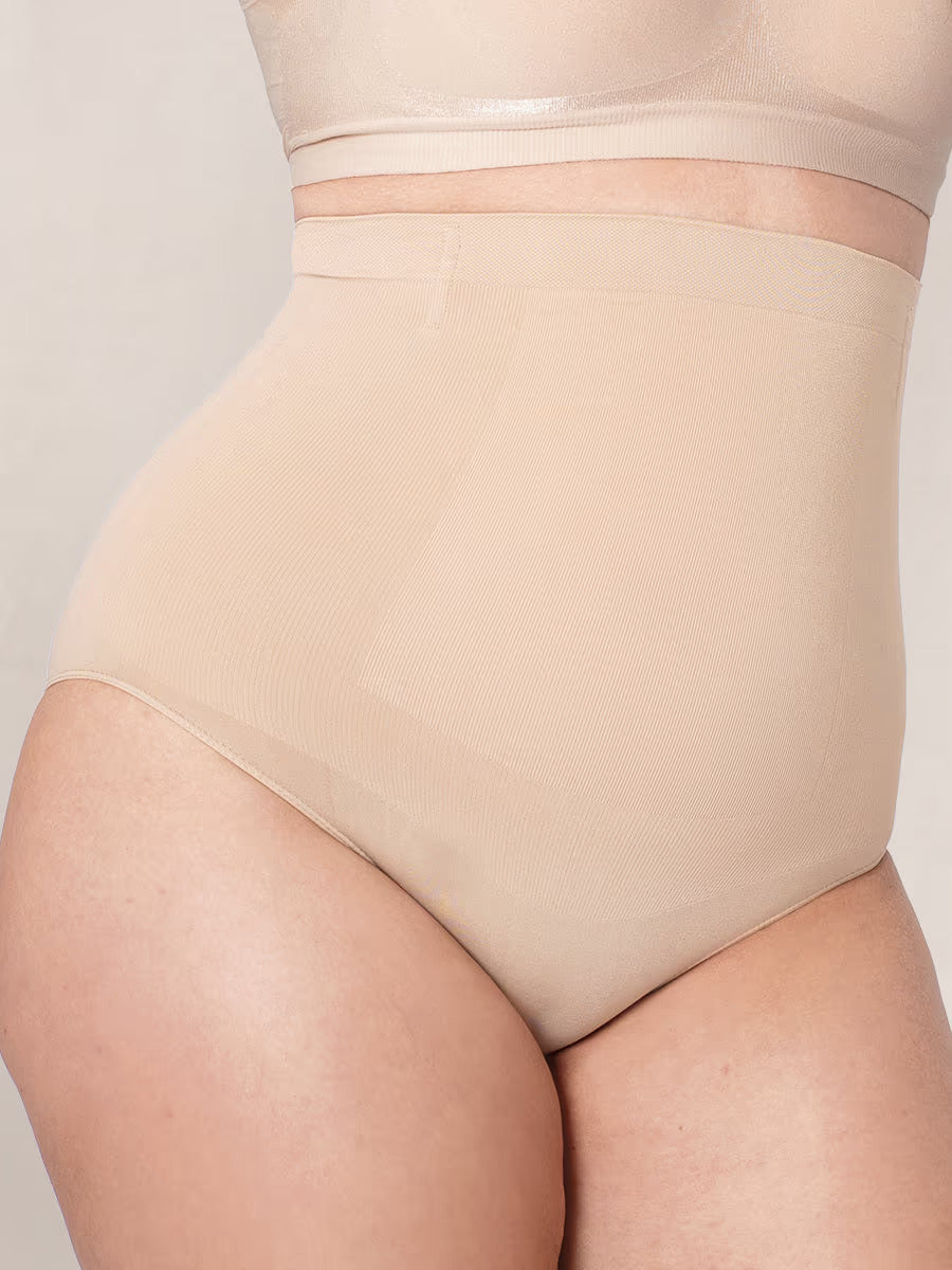 Shapermint Essentials Women's Tummy Control Body Shapewear Panties Beige Size M/L