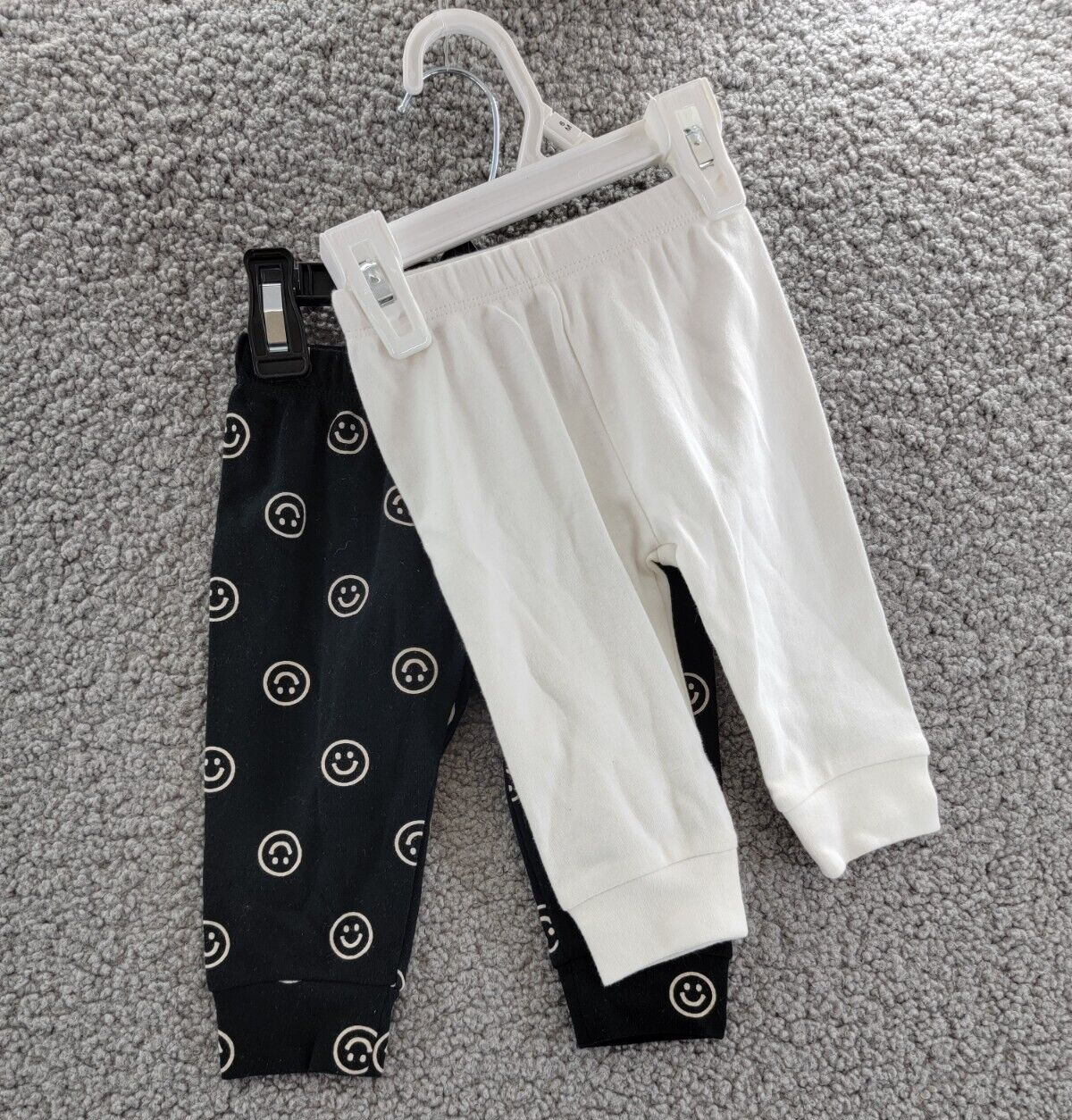 First Impressions Baby Boys/Girls 2-pk Smiley Splash Jogger Pants Color Deep Black Size 3-6 months