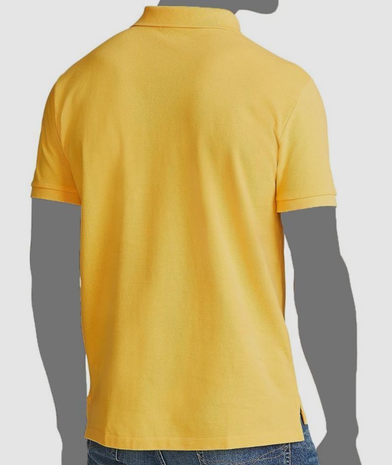 Polo Ralph Lauren Custom Slim-Fit Mesh Polo Shirt Color Yellow Fin Size L