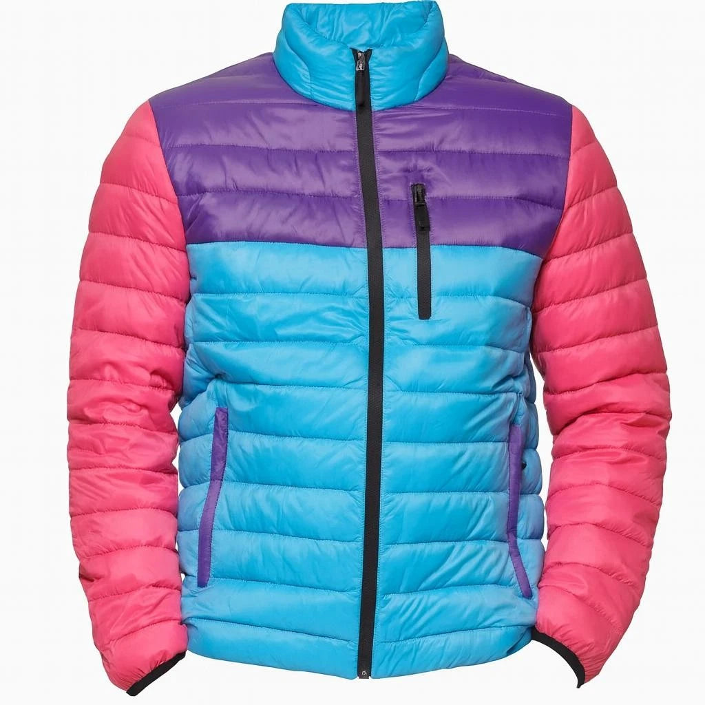 Club Room Men's Packable Quilted Jacket Pink Multi Size XL