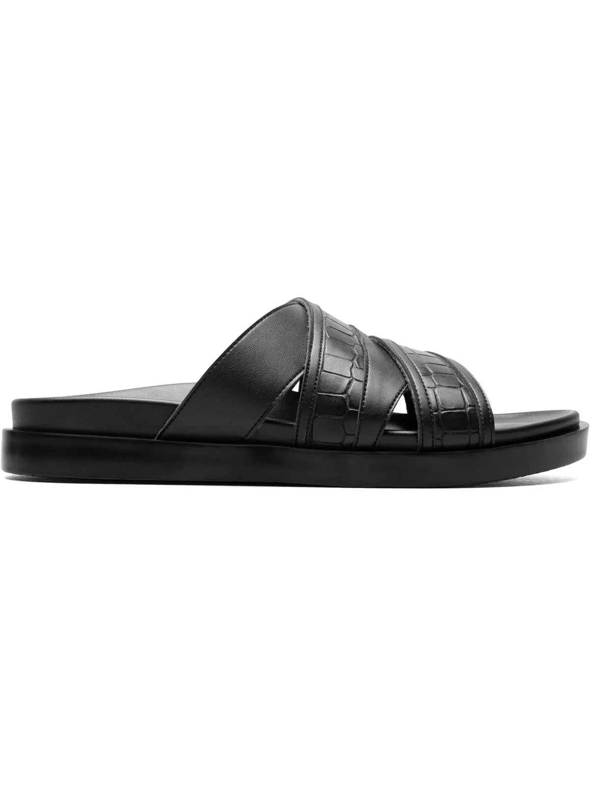 Stacy Adams Men's Mondo Open Toe Slip-On Slide Sandals Color Black Size 9M