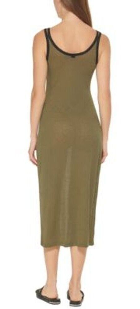 DKNY Double-Strap Dress Cover-Up Color Moss Size M