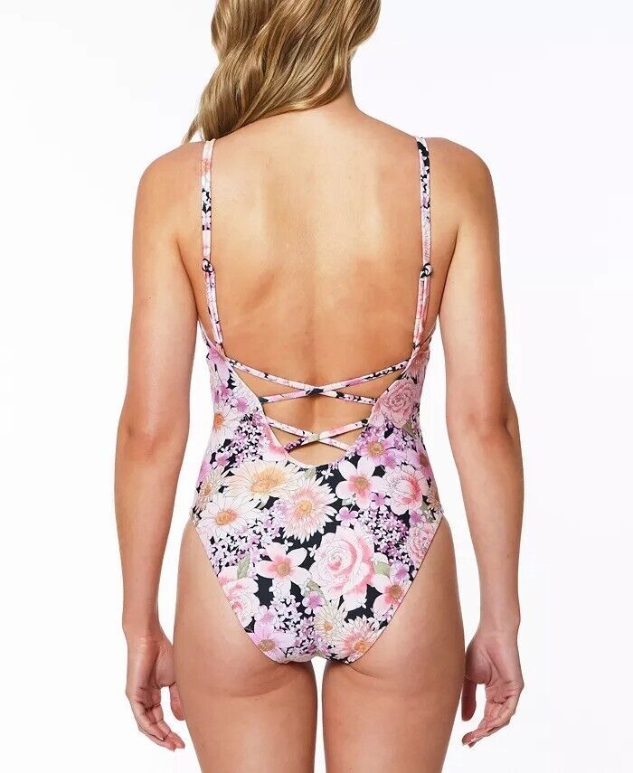 Sanctuary Petal Pusher High-Leg One-Piece Swimsuit Multicolor Size L