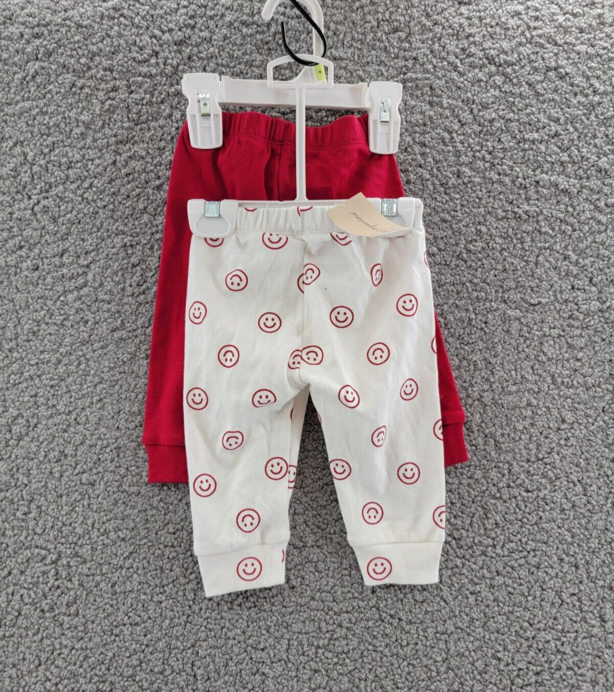 First Impressions Baby Boys/Girls 2-pk Smiley Splash Jogger Pants Color Angel White Size 3-6 months