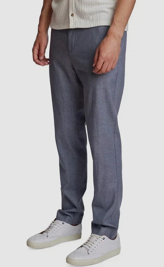 Paisley & Gray Men's Slim-Fit Carlton Chino Pants Steel Linen Size M