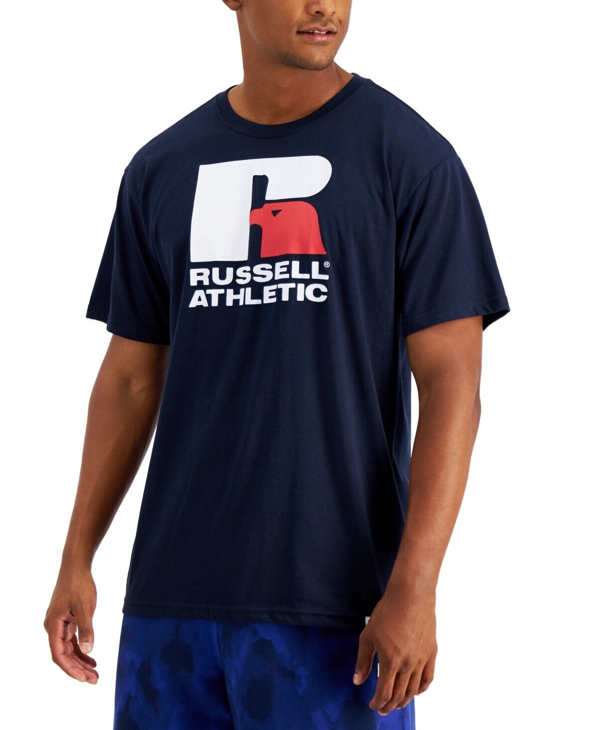 Russell Athletic Men's Lawrence Logo Graphic T-Shirt Color Dark Navy Size S