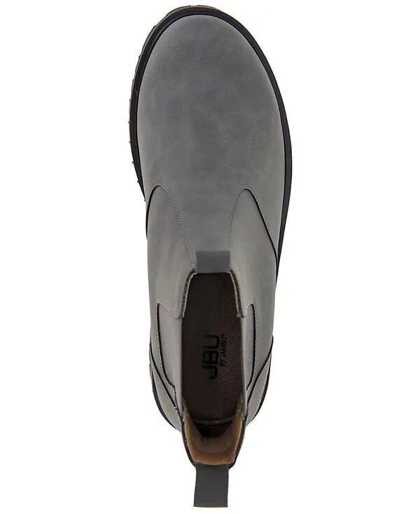 JBU Men's Kai Slip & Water-Resistant Chelsea Boots Grey Size 10
