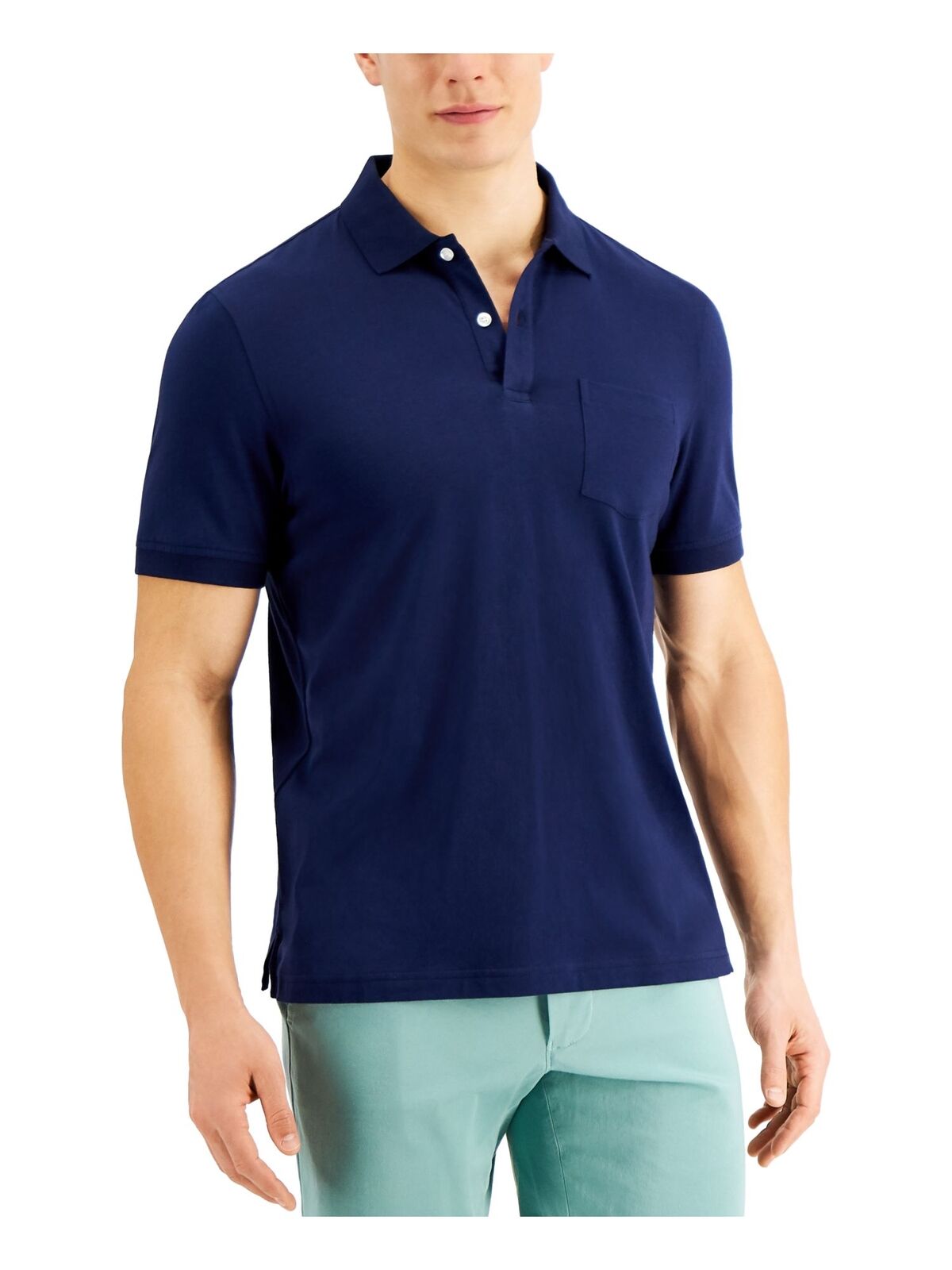 Club Room Men's Classic Fit Performance Stretch Polo Color Navy Blue Size 2XL