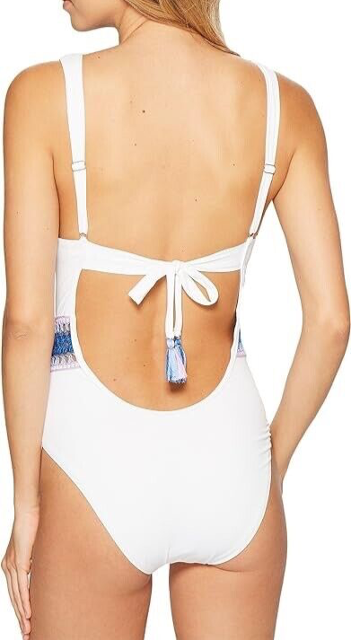 Becca Color Scenic Route One-Piece Swimsuit Color White Size S