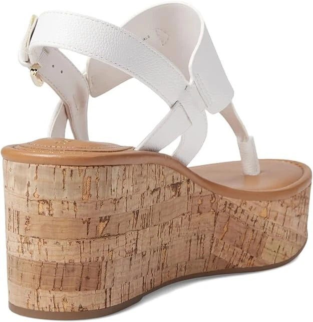 Tommy Hilfiger Women's Vani Wedge Sandal White Size 8.5