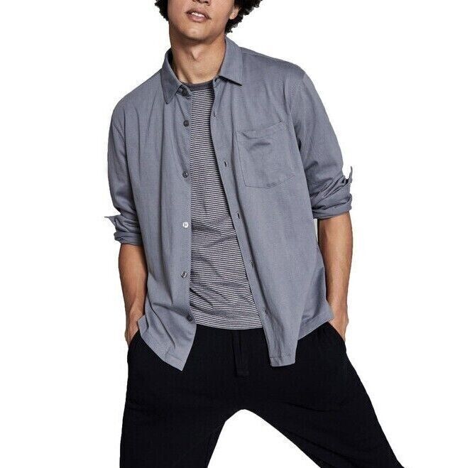 And Now This Men's Regular-Fit Solid Knit Shirt Color Dark Grey Size S