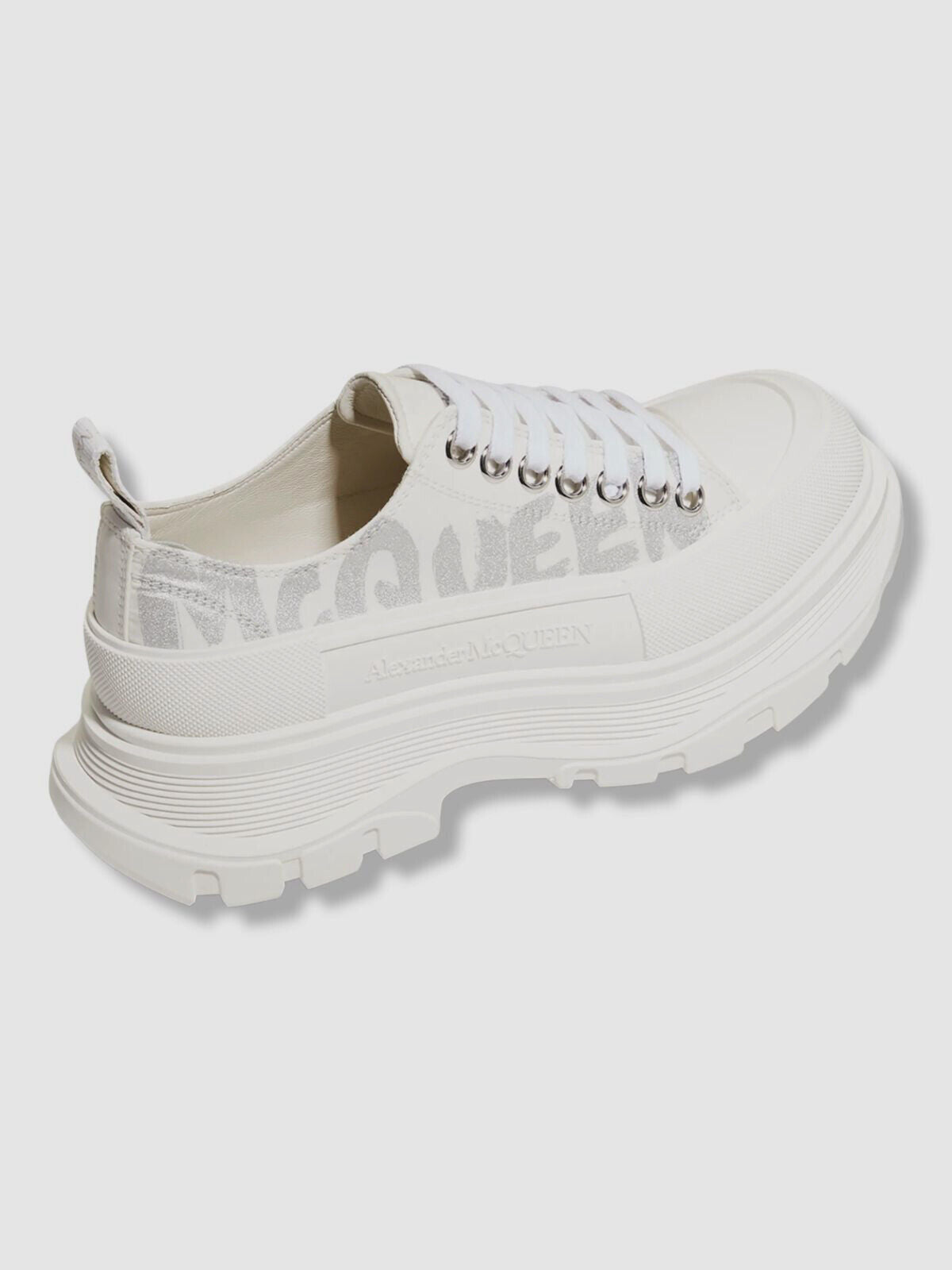 Alexander McQueen Tread Slick Lace-Up Sneakers Color Optic White Size EU 40C/US 9