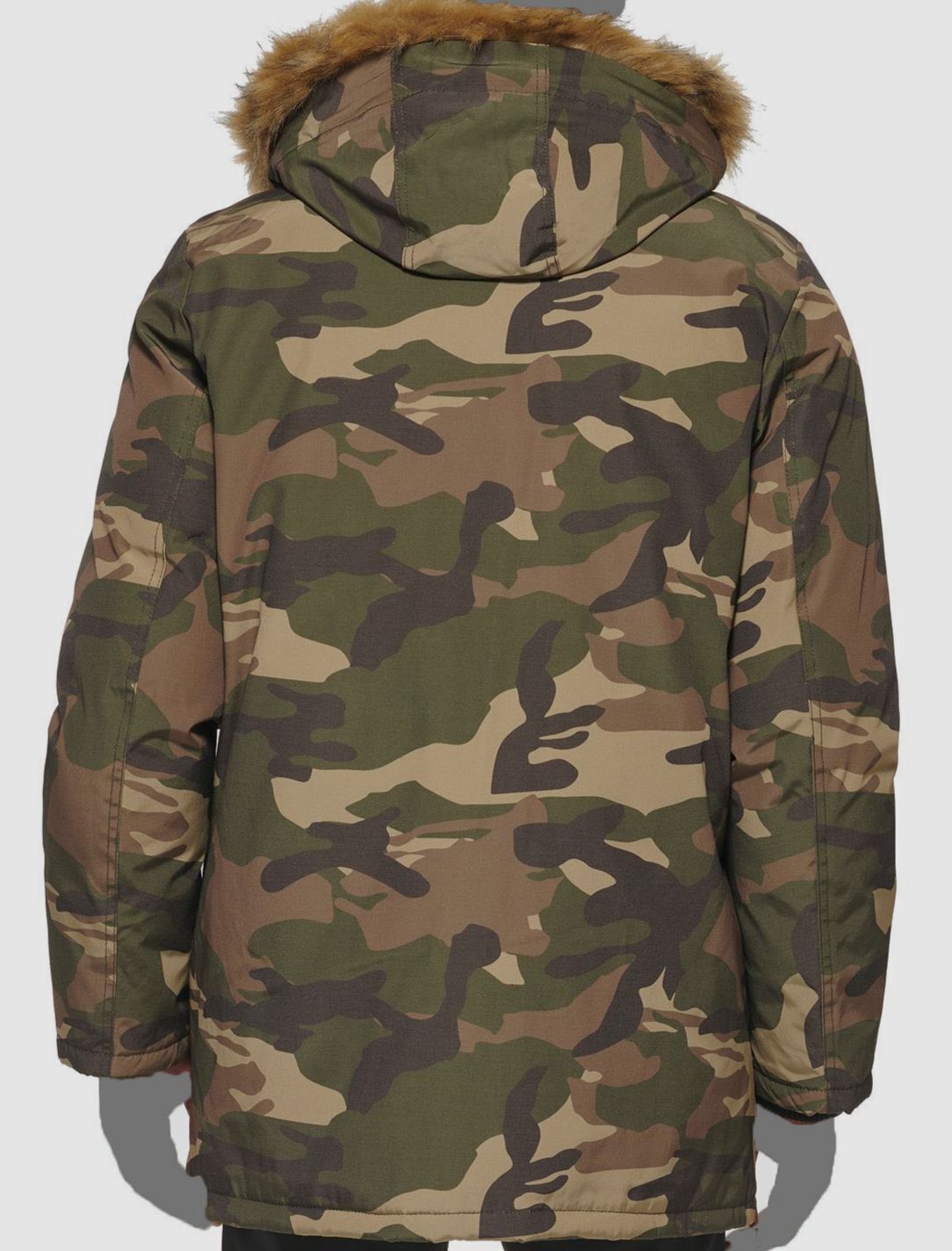 Club Room Men's Parka Faux Fur-Hood Jacket Color Camouflage Size XL
