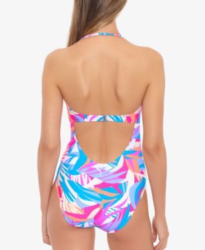 Salt Cove Juniors ropical Breeze Knotted One-Piece Swimsuit Multicolor Size XS
