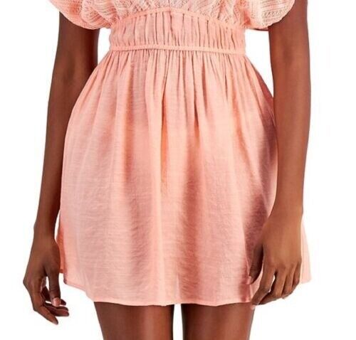Miken Juniors Tie-Back Dress Cover-Up Color Peach Size M
