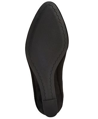 Charter Club Women's Trim Eyelet Wedge Slip On Heels Color Black Suede Size 8.5M