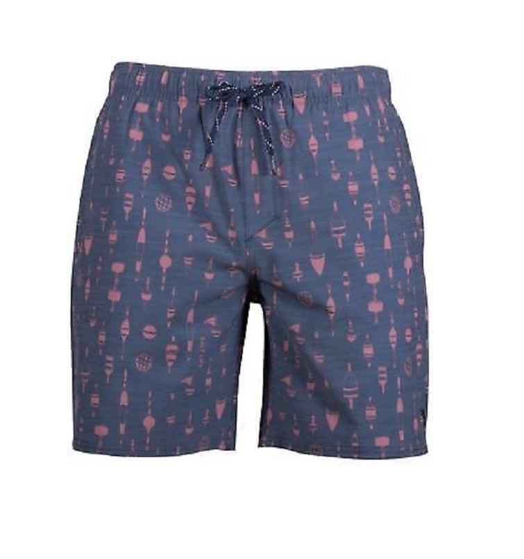 Salt Life Men's Buoy Aqua Board Shorts Washed Navy Size 2XL