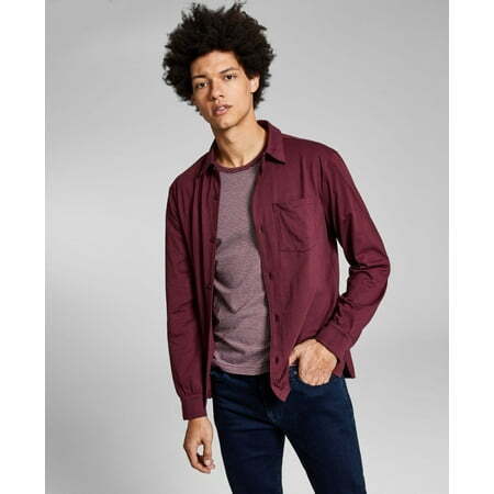 And Now This Men's Regular-Fit Solid Knit Shirt Color Plum Size XL