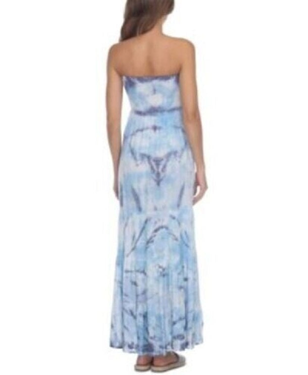 Raviya Tie-Dye Strapless Maxi Cover-Up Color Sky Tie Dye Size L