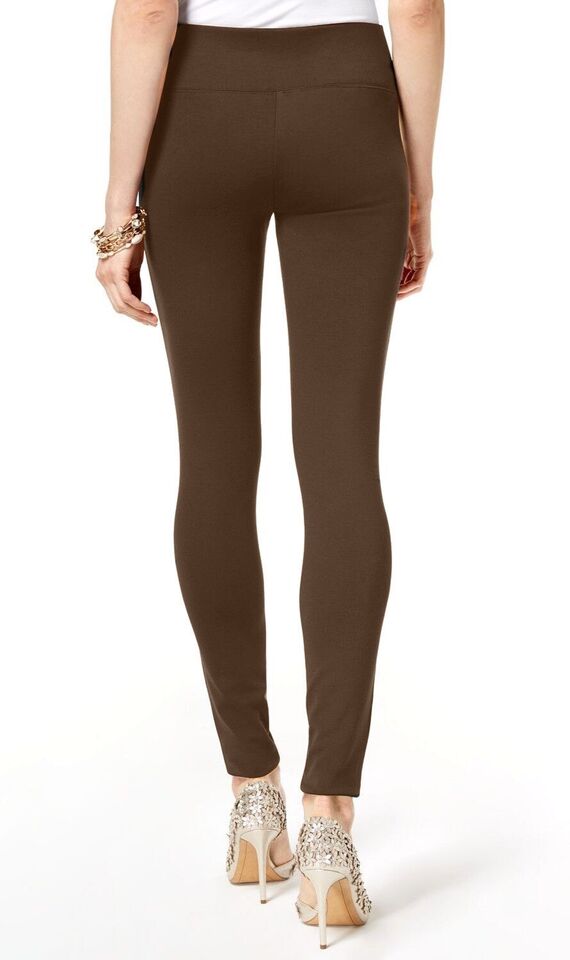 INC International Concepts Women's Pull-On Ponte Skinny Pants Color Deep Sienna Size 10