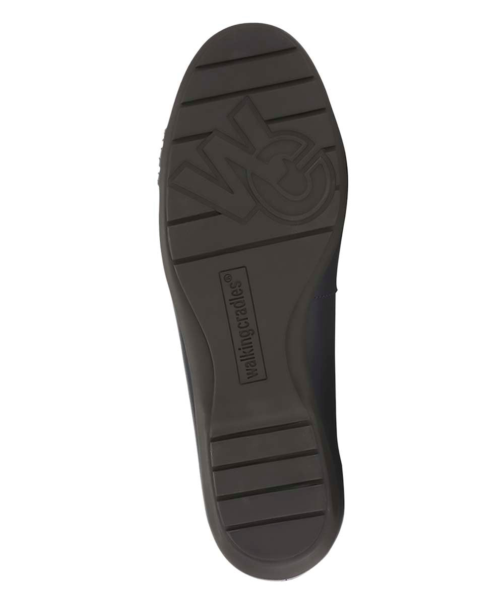 Walking Cradles Women's Flynn Leather Flat Color Navy Size 12W