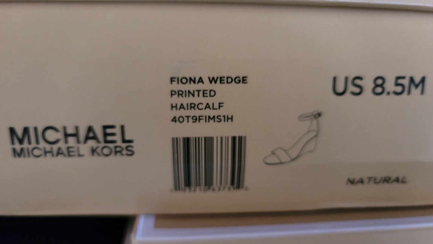 Michael Michael Kors Fiona Wedge Size: 8.5 Color: Natural