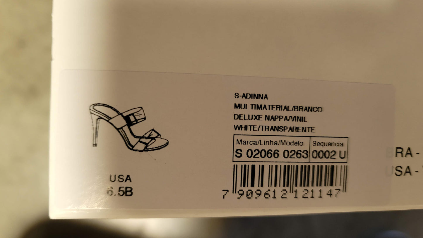 SCHUTZ Adinna Size: 6.5M Color: White/Transparent