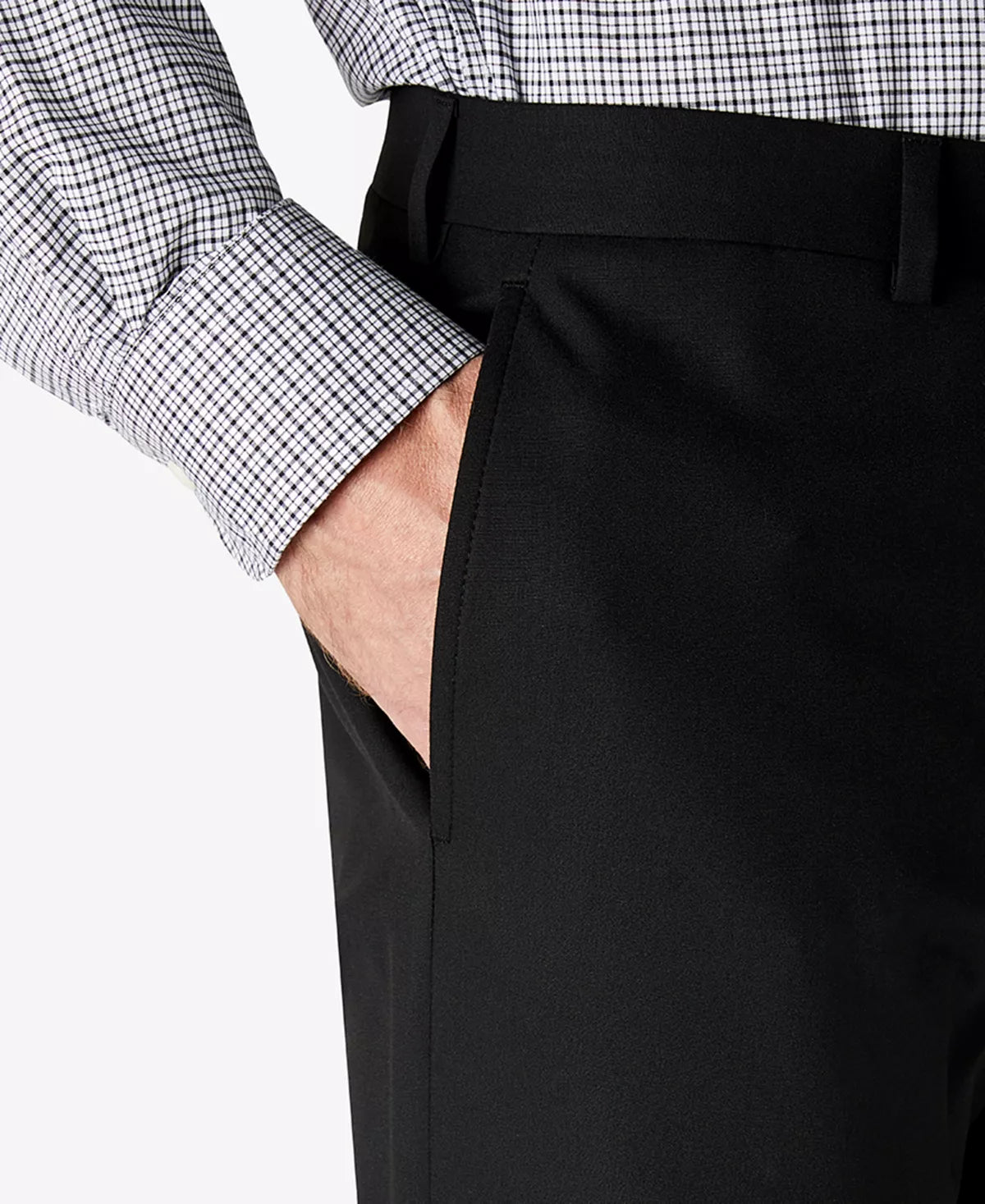 LAUREN RALPH LAUREN Men's Classic-Fit Flat-Front Dress Pants Color Black Solid W42xL32