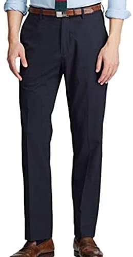 LAUREN RALPH LAUREN Men's Classic Fit, Flat Front Dress Pants Color Black 36W X 32L