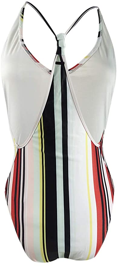 Volcom Women's Earn Ur Stripes Racerback One-Piece Swimsuit Multicolor Size M