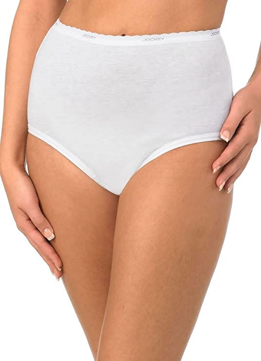 Jockey Women's Underwear Classic Brief - 3 Pack Color Ivory Nude Size 7