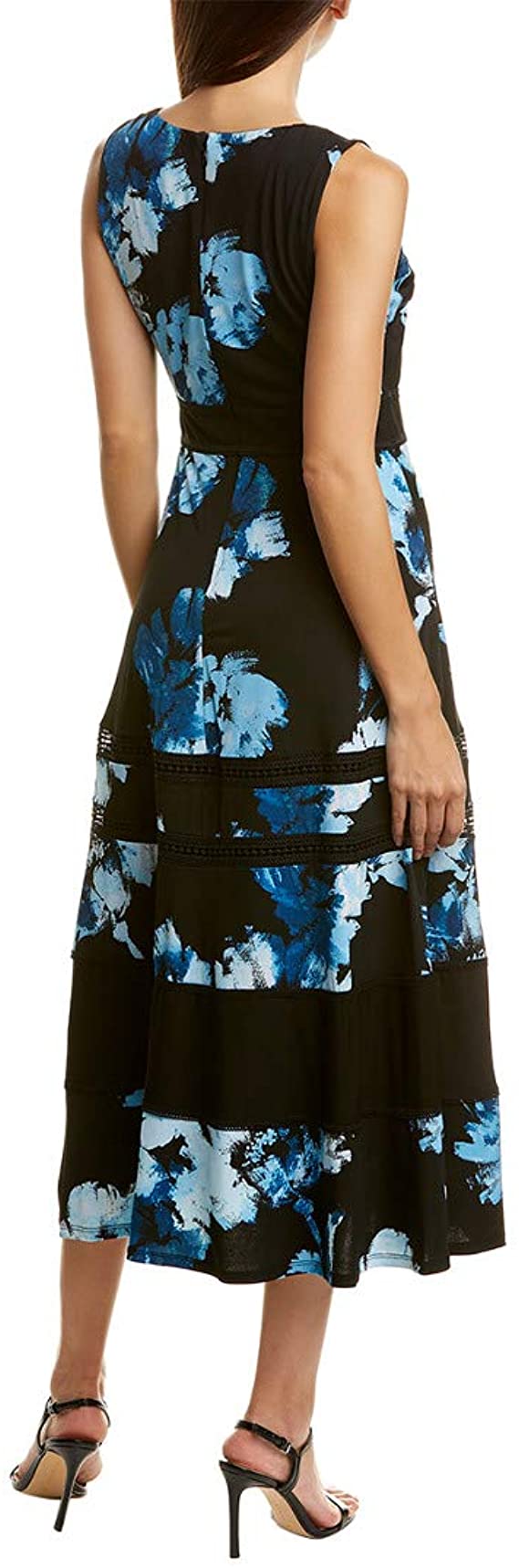 Taylor Dresses Plus Size Floral Printed Jersey Maxi Dress Size 14W