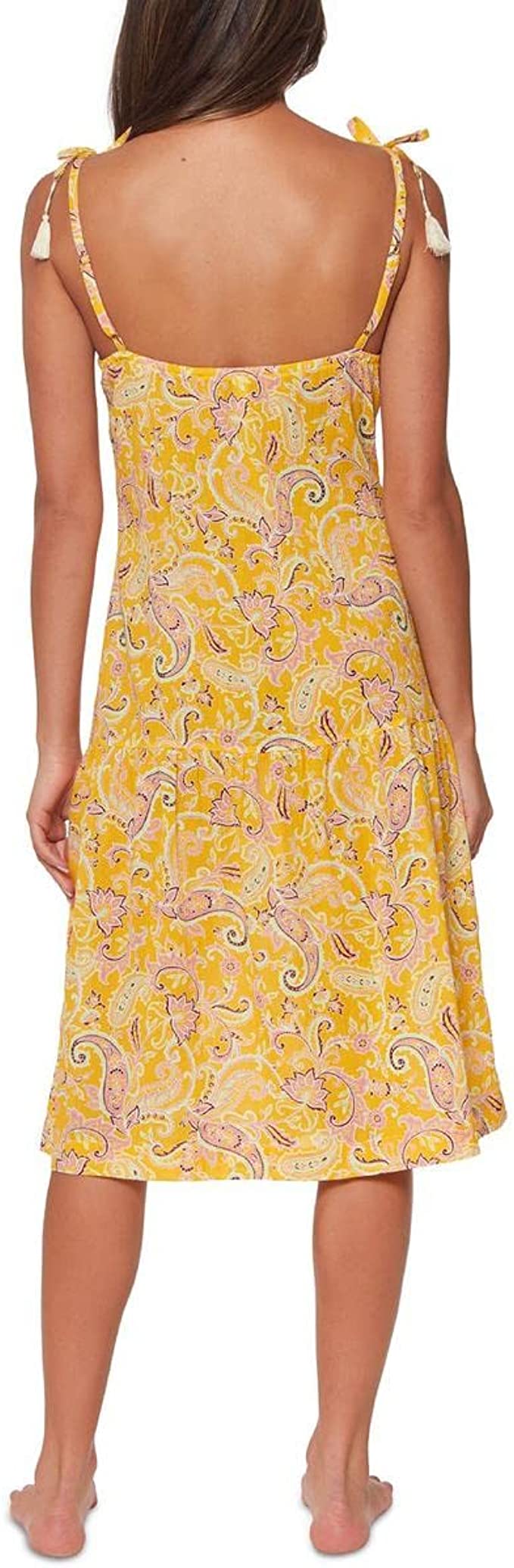 Sanctuary Womens Paisley Md Dress Swim Cover-Up Color Mango Size S