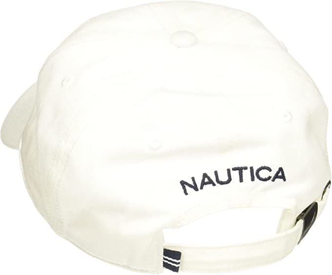 Nautica Men's Classic Logo Adjustable Baseball-Cap Hat Color White One Size