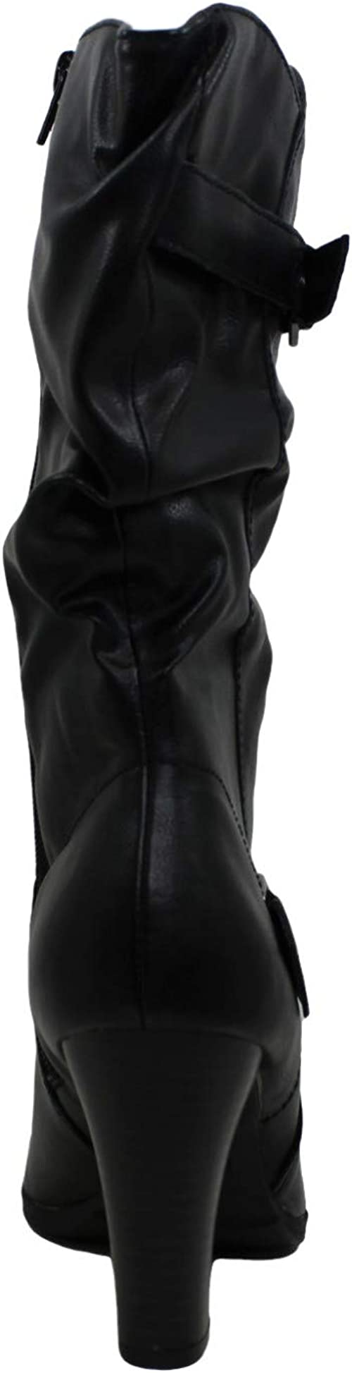 Style & Co. Women's Sachi Faux Leather Mid-Calf Boots Color Black Size 9.5M