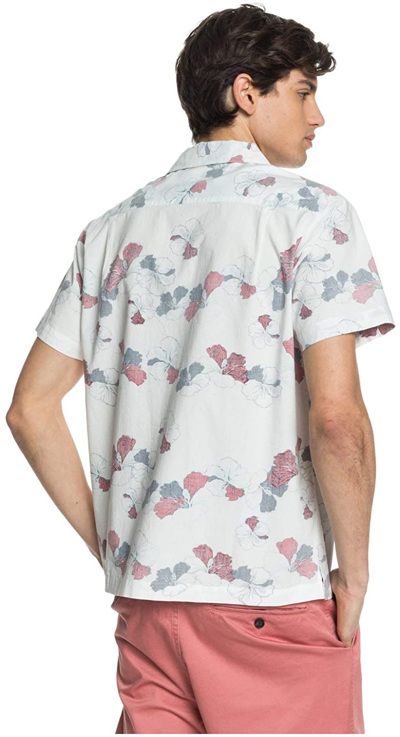 Quiksilver Men's Lei Around Woven Short Sleeve Shirt Color Classic Lei Size S