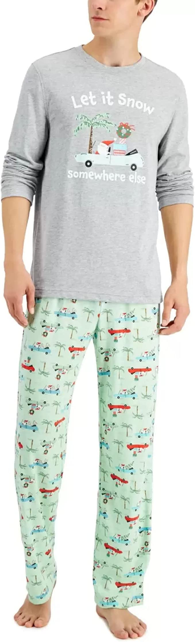 Family Pajamas Toddler, Little Big Kids 2-Piece Color Santa Snow Size 14-16