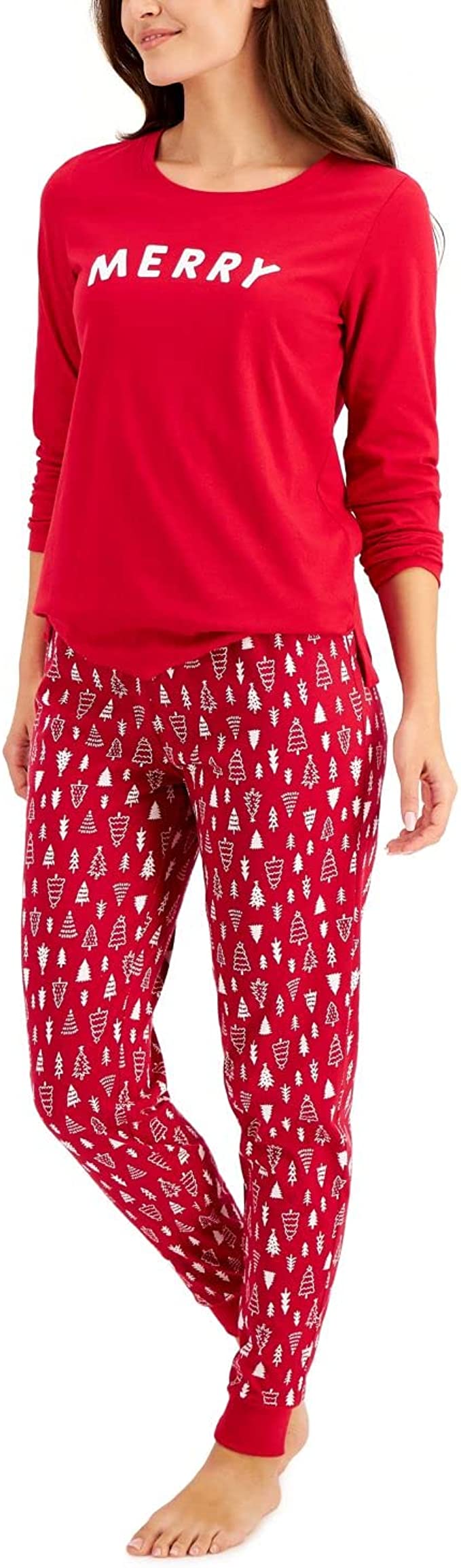 Family Pajamas Women's Merry Family Pajama Set Color Red Size M