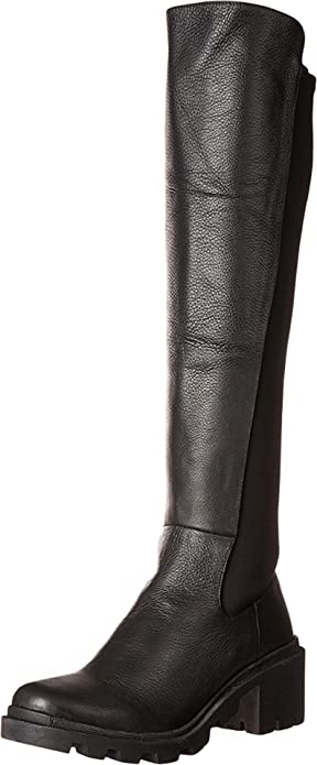 Steve Madden Women's Rino Boot Color Black Leather Size 7M