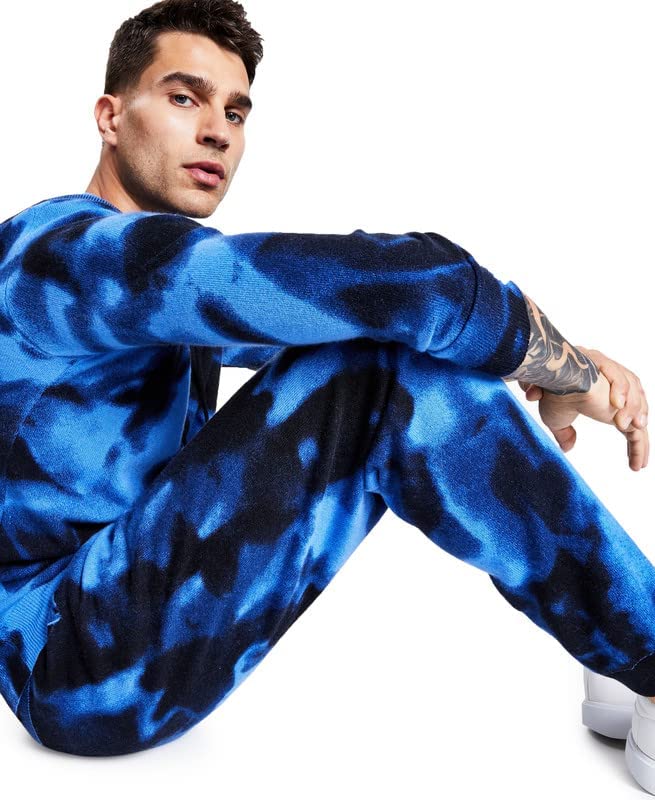 INC International Concepts Men's Tie-Dye Jogger Pants Color Blue Wash Size XL