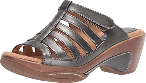 RIALTO Shoes Valencia Women's Sandal Color Pewter Smooth Size 6M