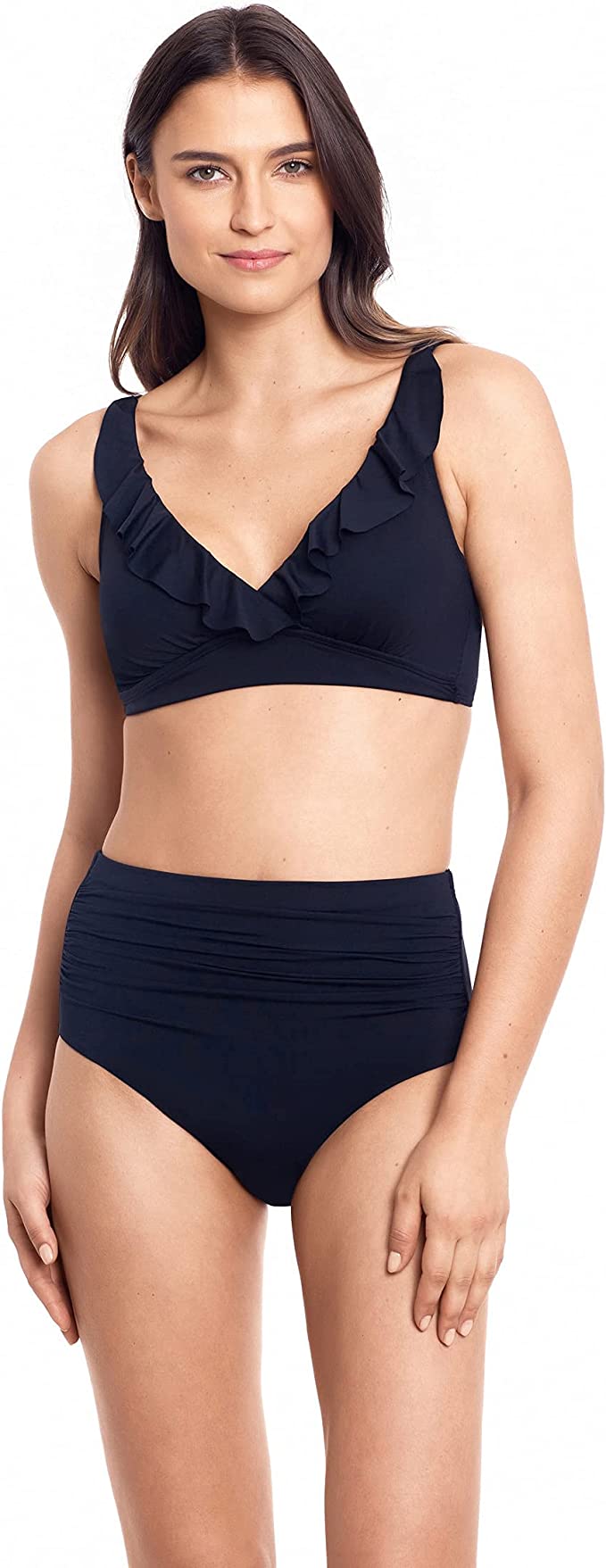LAUREN Ralph Lauren Beach Club Solid High-Waisted Bottoms Color Red Size 12