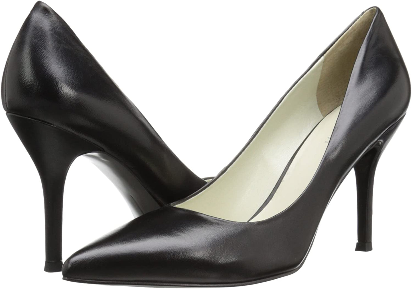 NINE WEST Women's Flax New Hollywood Dress Pump Black Leather Size 9.5M